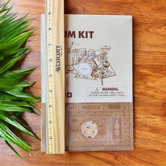 Rolife Drum Kit TG409 3D Wooden Puzzle – 246 PCS – DIY Music Room Model Kit - Picture 6 of 8